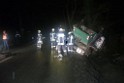 Container LKW umgestuerzt Koeln Brueck Bruecker- Dellbruecker Mauspfad P202